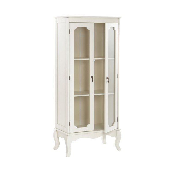 Baltos spalvos vitrina 58x131x32 cm Marcella – Premier Housewares-image-2
