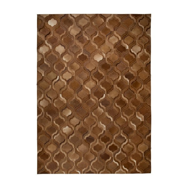 Šviesiai rudos spalvos rankų darbo olandiškas Bawang kilimas, 170 x 240 cm