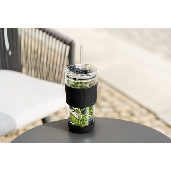 Termo puodelis juodos spalvos 600 ml Fuori – Vialli Design-image-1