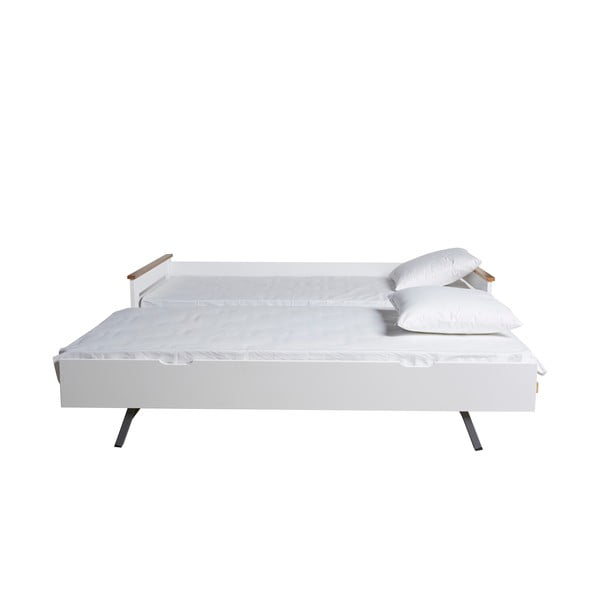 Balta lova su ištraukiama dalimi Marckeric Lola, 90 x 190 cm-image-4