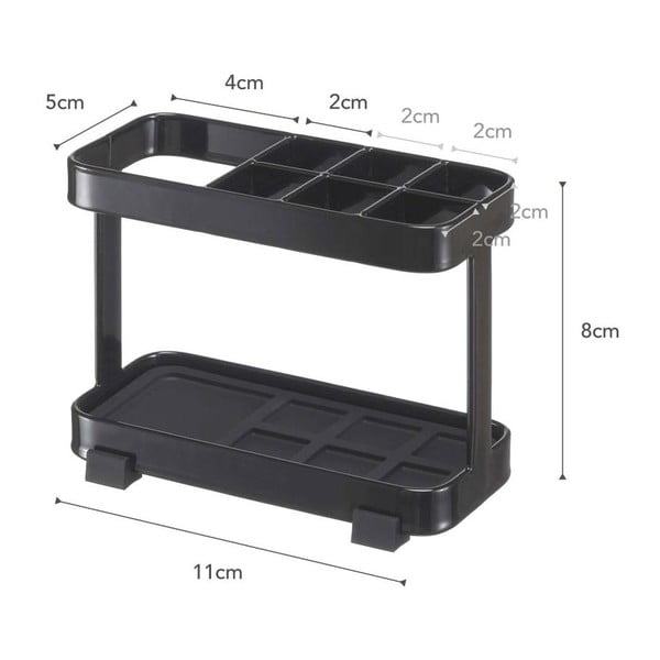Juodas dantų šepetėlio ir dantų pastos laikiklis YAMAZAKI Tower-image-2