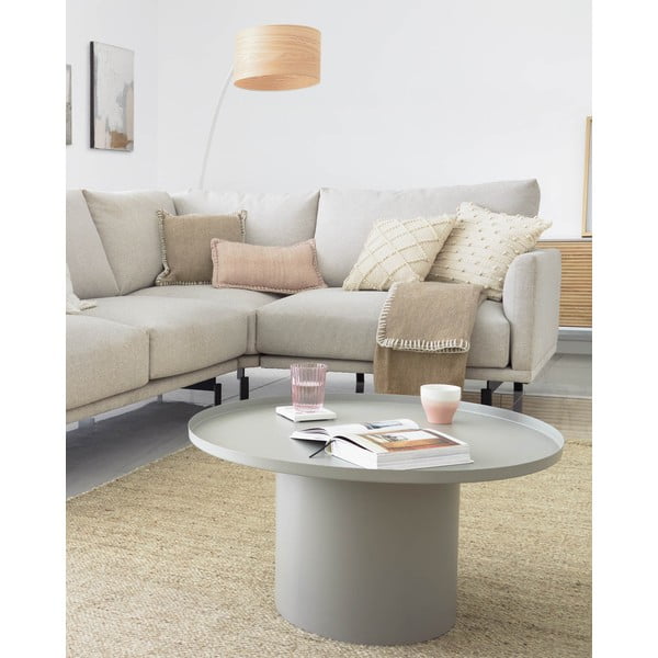 Iš metalo apvalios formos šoninis stalas ø 72 cm Fleksa – Kave Home-image-1