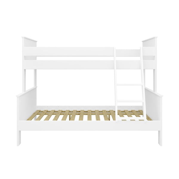 Balta dviaukštė lova 120x200 cm Alba - Tvilum