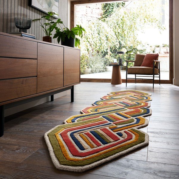Rankų darbo iš vilnos kilimas 80x300 cm Lattice Shaped  – Flair Rugs-image-1