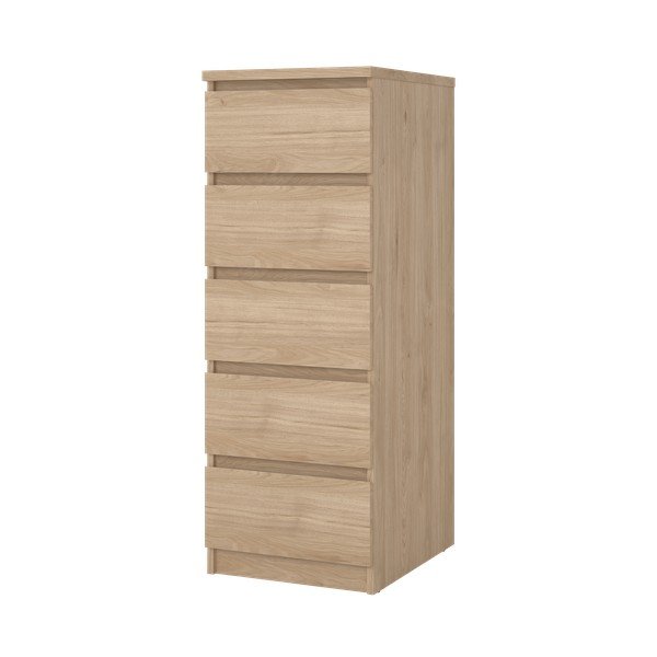 Natūralios spalvos šoninė spintelė iš ąžuolo 40x111x50 cm Naia – Tvilum-image-3