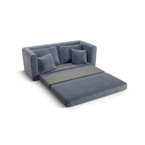 Pilkai mėlynos spalvos sulankstoma sofa 158 cm Lido – Micadoni -image-4