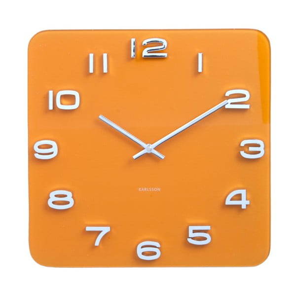 Karlsson Vintage oranžinis laikrodis, 35 x 35 cm