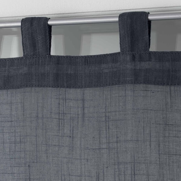 Permatomos užuolaidos antracito spalvos 2 vnt. 60x160 cm Zazy – douceur d'intérieur-image-1