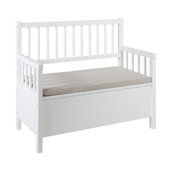 Baltas suolas su daiktų laikymo vieta Actona Assila-image-1