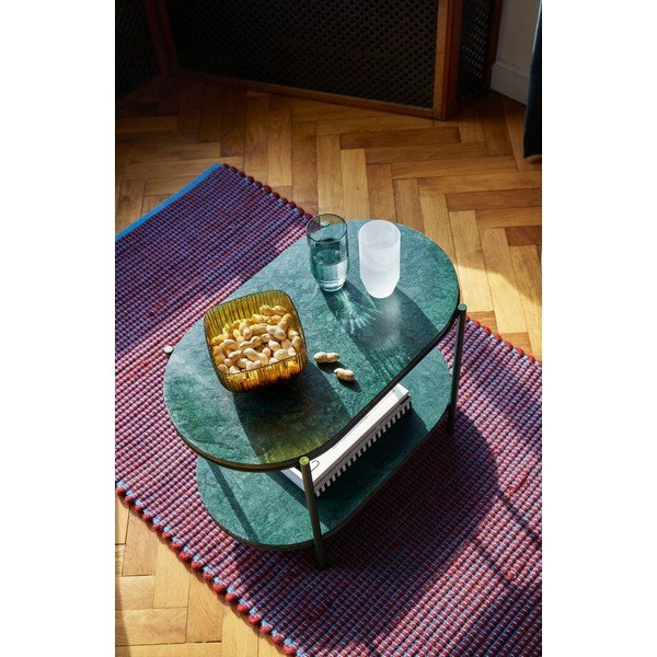 Violetinės ir mėlynos spalvos kilimas iš vilnos ir medvilnės Hübsch Lexa, 80 x 200 cm-image-4