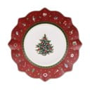 Raudona porcelianinė lėkštė su kalėdiniu motyvu Villeroy & Boch, ø 24 cm