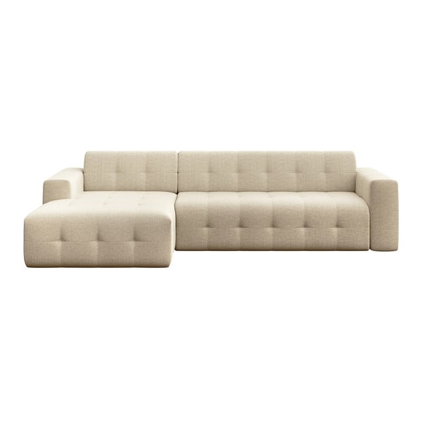 Smėlio spalvos kampinė sofa (su kairiuoju kampu/su gultu) Tuil – Rodier