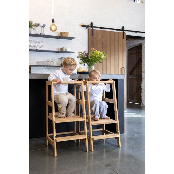 Natūralios spalvos iš ąžuolo masyvo mokymosi bokštas Forrest – Vipack-image-2