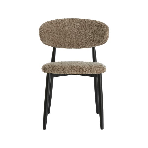 Taupe spalvos iš audinio valgomojo kėdė Eniola – Light & Living-image-2