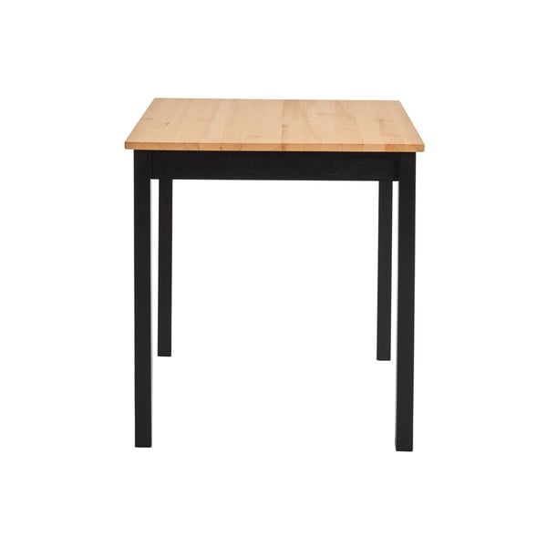 Valgomojo stalas iš pušies medienos su juoda konstrukcija Bonami Essentials Sydney, 70 x 70 cm-image-2
