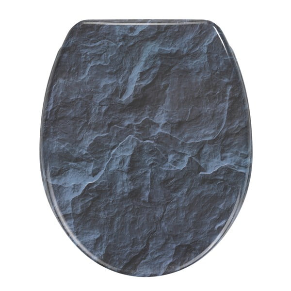 Lengvai užsidaranti klozeto sėdynė Wenko Slate Rock, 44,5 x 36,5 cm