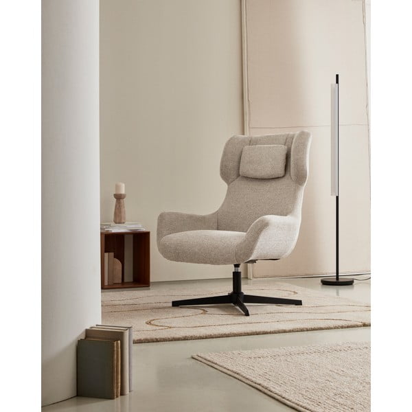 Krėslas smėlio spalvos Zalina – Kave Home-image-1