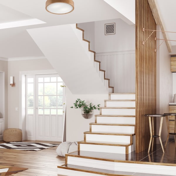 Lubinis šviestuvas rudos spalvos ø 37 cm su stiklo gaubtu Eveline – LAMKUR-image-1