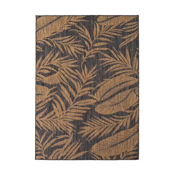 Juodos spalvos/rudos spalvos lauko ir vidaus kilimas 120x170 cm Mira 1451 – Ayyildiz Carpets