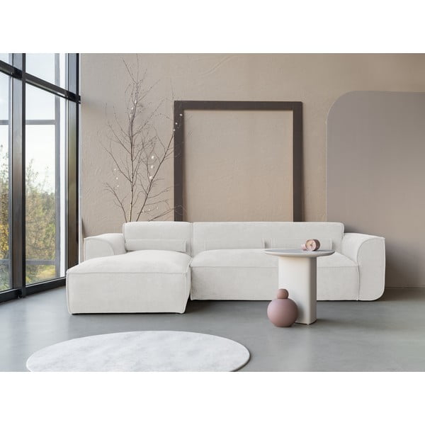 Kampinė sofa baltos spalvos (su kairiuoju kampu) Flex Felix – Miuform-image-1