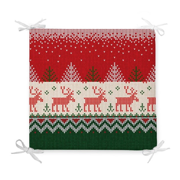 Kalėdinė sėdynės pagalvėlė iš medvilnės mišinio Minimalist Cushion Covers Merry Xmas, 42 x 42 cm