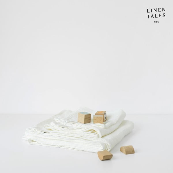 Baltas lininis kūdikių rankšluostis 45x90 cm - Linen Tales