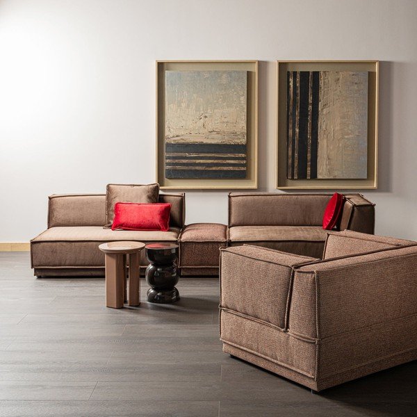 Blizgus apvalios formos šoninis stalas ø 40 cm Orivo – WOOOD-image-1