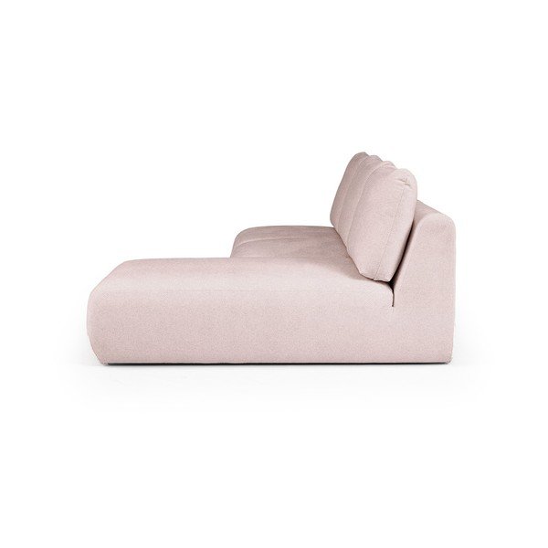 Šviesiai rožinės spalvos iš boucle kampinė sofa (su dešiniuoju kampu/su gultu) Mirel – Rodier-image-3