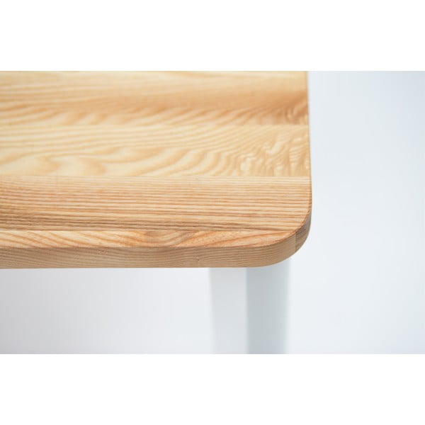 Valgomojo stalas su užapvalintomis baltomis kojomis Ragaba TRIVENTI, 80 x 80 cm-image-2