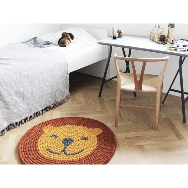 Kilimas vaikams Wooldot Ball Rugs Lion, ⌀ 90 cm-image-2