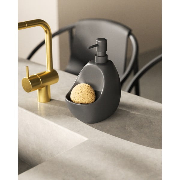 Juodos spalvos iš keramikos muilo dozatorius 590 ml Joey – Umbra-image-1