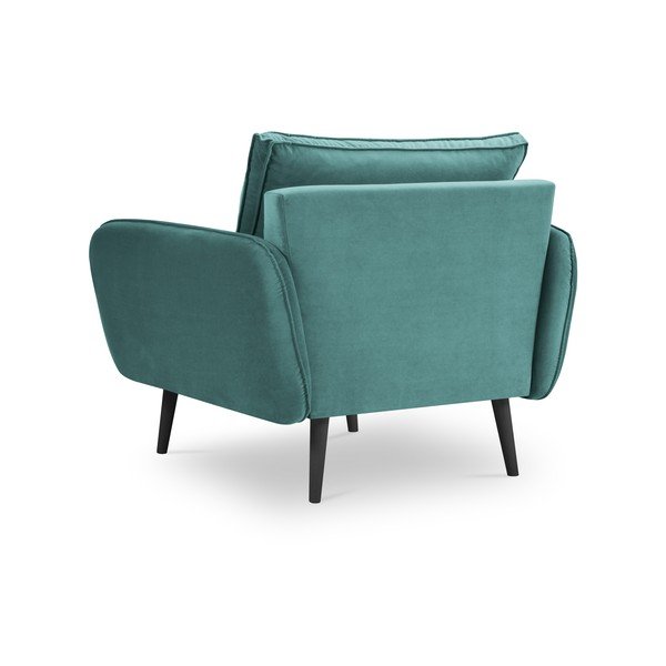 Smaragdo spalvos krėslas su juodomis kojomis Kooko Home Lento-image-2