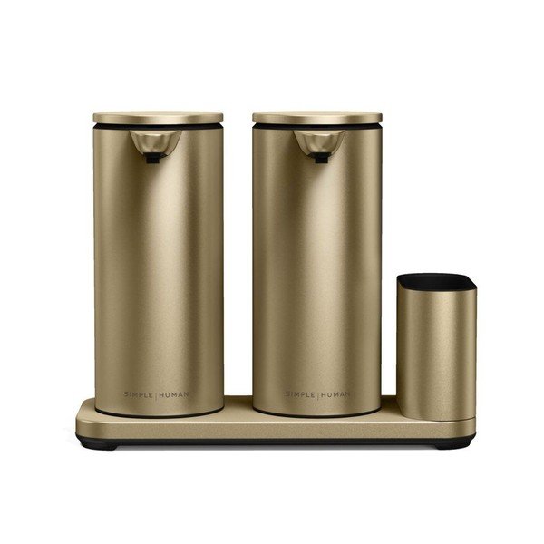 Automatinis matinės auksinės spalvos iš metalo stovas skalbimo reikmenims – simplehuman-image-3