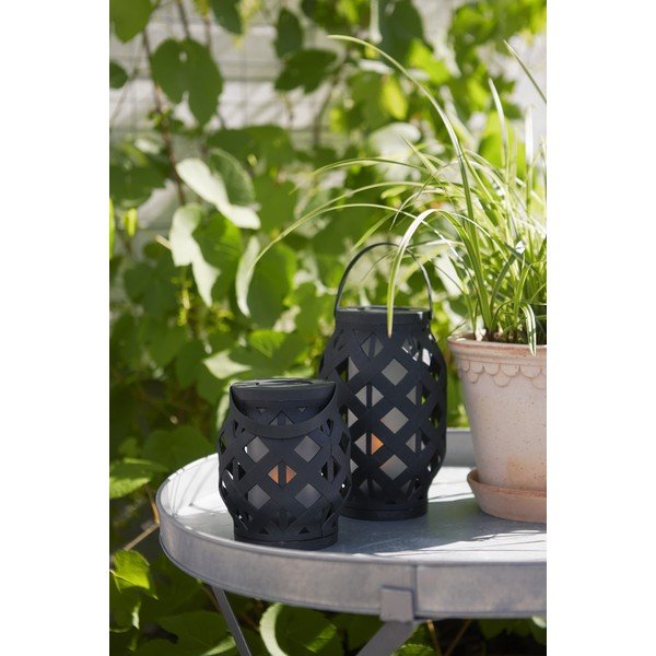 Juodas žibintas su liepsna Star Trading Flame Lantern, aukštis 23 cm-image-2