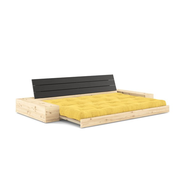 Sulankstoma sofa iš kordinio velveto geltonos spalvos 244 cm Base – Karup Design-image-4
