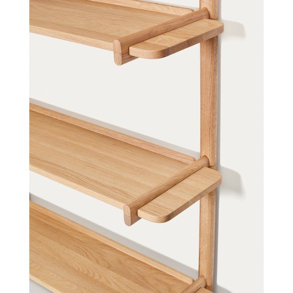 Iš ąžuolo masyvo modulinė lentyna natūralios spalvos 110x98 cm Sitra – Kave Home-image-4