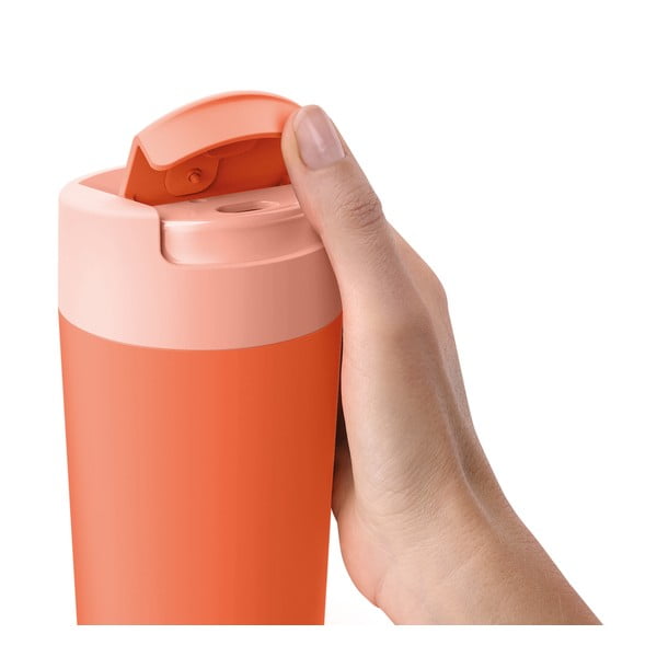 Kelioninis puodelis (ne termo) oranžinės spalvos 450 ml Sipp – Joseph Joseph-image-2