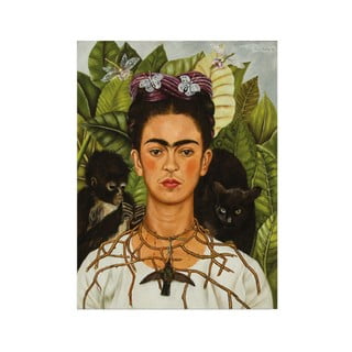 Sieninė reprodukcija ant drobės Frida Kahlo, 30 x 40 cm