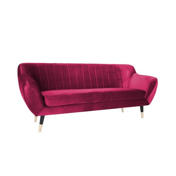 Rožinė sofa su juodomis kojomis Mazzini Sofas Benito, 188 cm-image-2