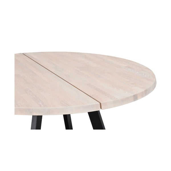 Apvalus valgomojo stalas iš balinto ąžuolo Rowico Freddie, skersmuo 160 cm-image-4