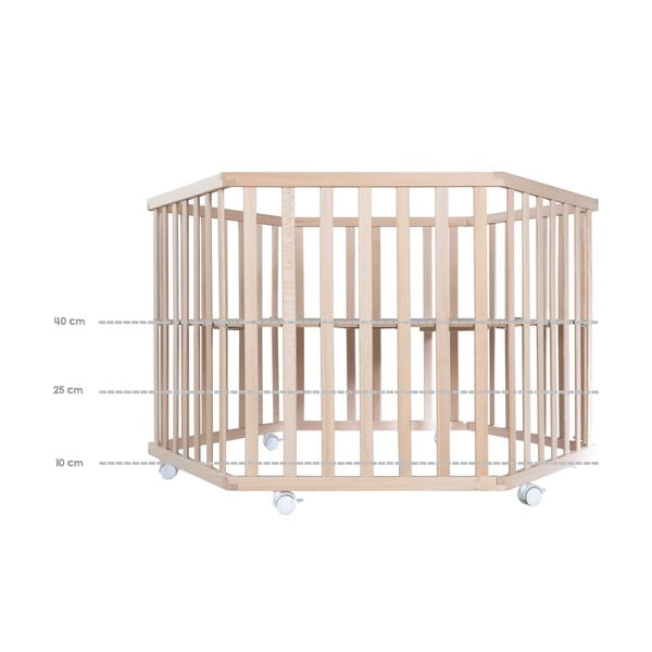 Iš buko masyvo maniežas vaikams natūralios spalvos 119x104 cm – Roba-image-4