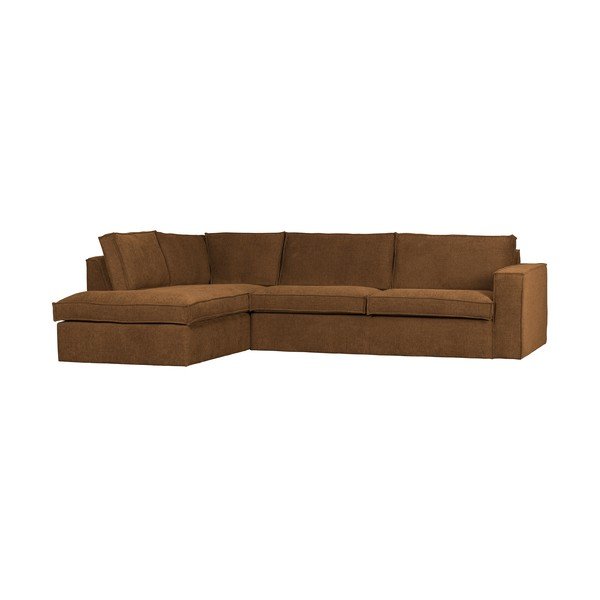 Šviesiai ruda kampinė sofa WOOOD Freddie, kairysis kampas-image-2