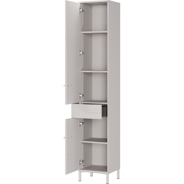 Kreminės spalvos matinis aukšta/siaura vonios daiktadėžė 34x190 cm Laurino – Germania-image-3