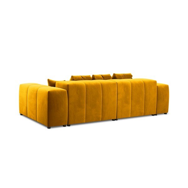 Geltono aksomo sofa 320 cm Rome Velvet - Cosmopolitan Design-image-4