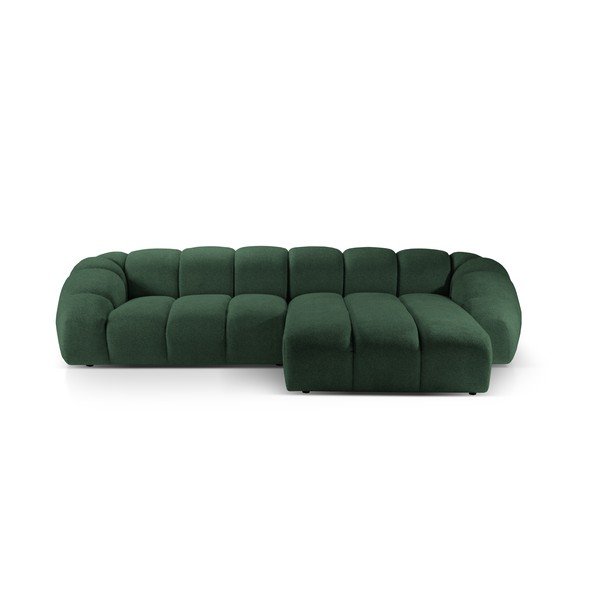 Kampinė sofa žalios spalvos (su dešiniuoju kampu) Diana – Micadoni 