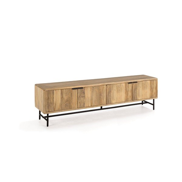 Natūralios spalvos iš mango masyvo TV spintelė 190x50x40 cm Mundra – MOME-image-2