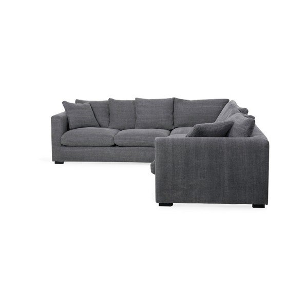 Grafito pilkos spalvos kampinė sofa "Scandic Comfy", dešinysis kampas-image-1