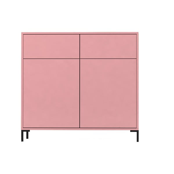 Žema šoninė spintelė rožinės spalvos 90x84 cm Wilson – Really Nice Things