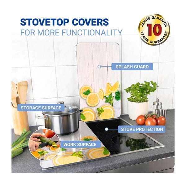 Iš grūdinto stiklo viryklės dangčiai 2 vnt. 52x30 cm Lemons – Wenko-image-3