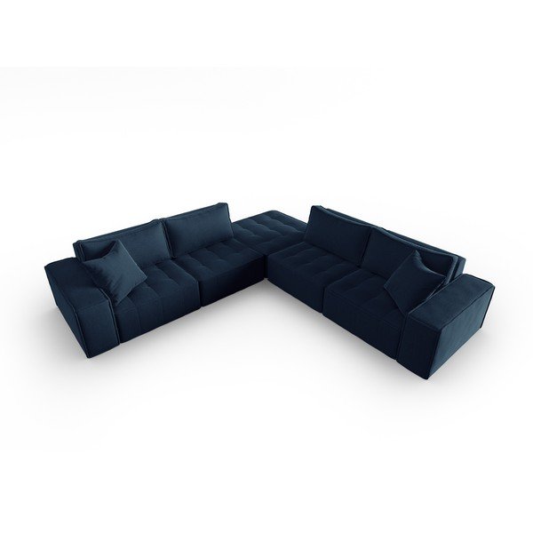 Kampinė sofa mėlynos spalvos Mike – Micadoni Home-image-2
